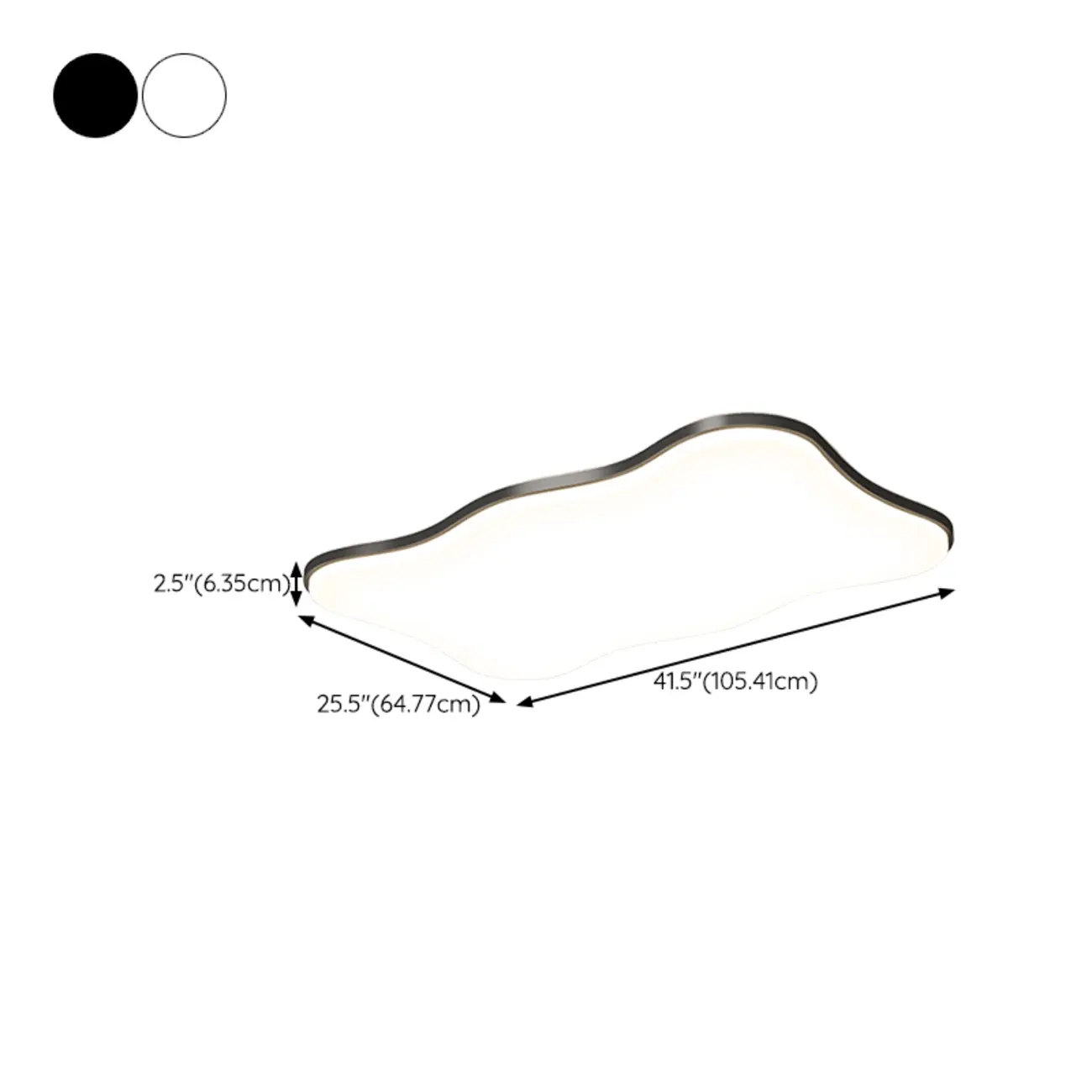 Minimalist LED Flush Ceiling Light for Living Room Decor #size