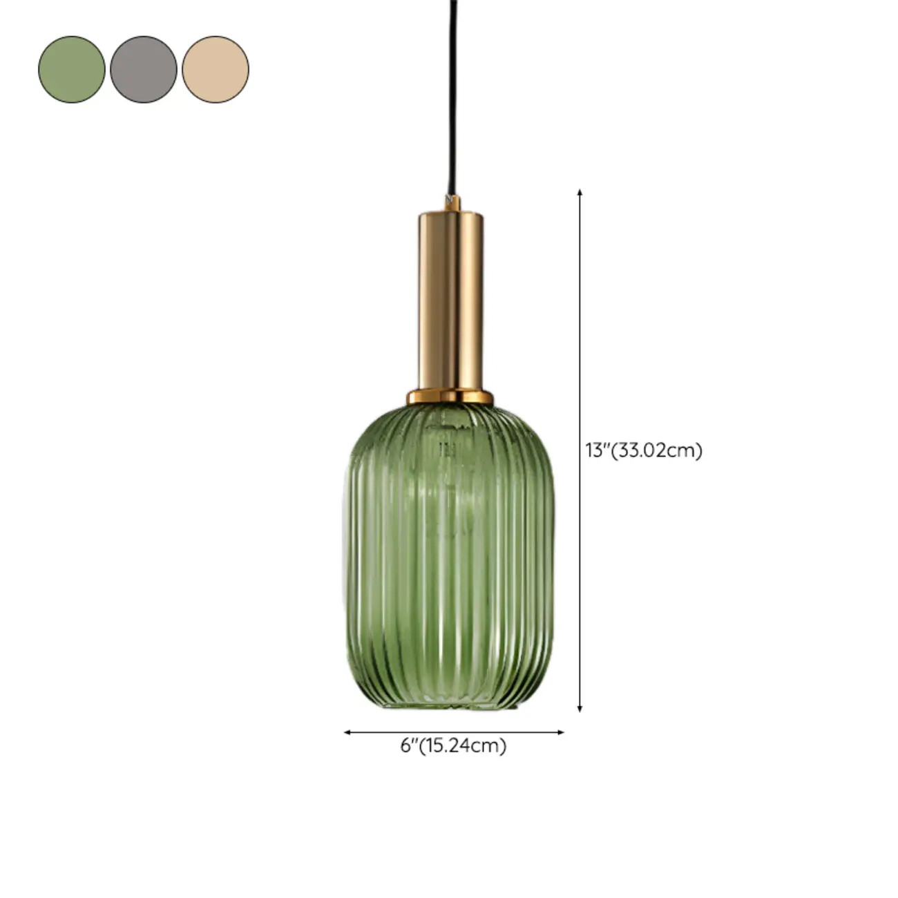 Modern Stained Glass Pendant Light with 3 Sizes for Dining Room #size