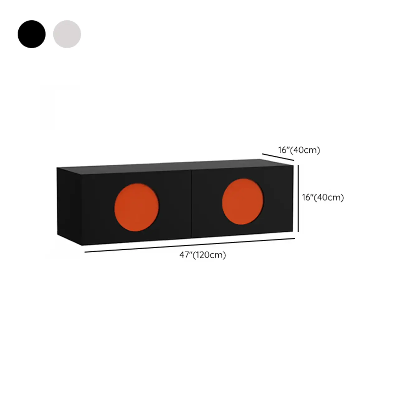 Minimalist Wood 4-Cabinet White TV Stand for Living Room #size