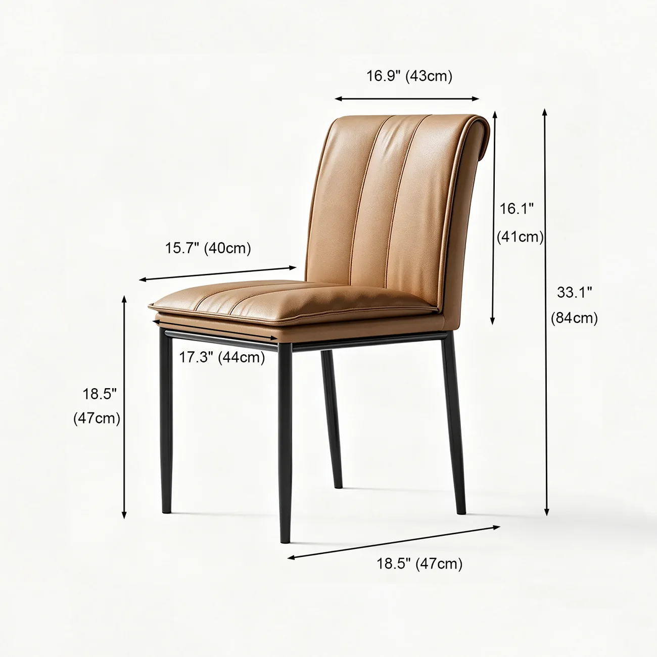 Low Back Upholstered Dining Chairs with Vertical Tufting Image - 19