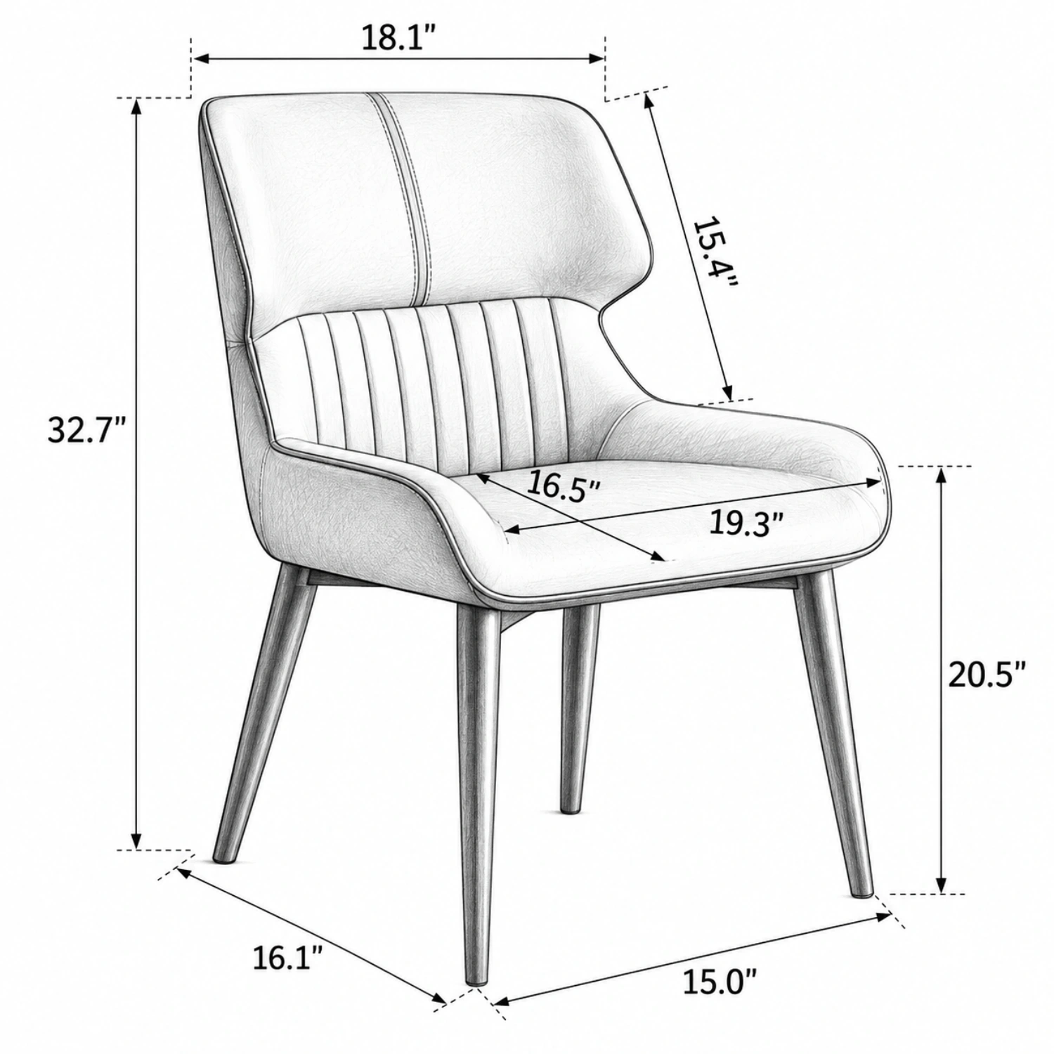 Leather Low Solid Back Armless Dining Side Chair Image - 34