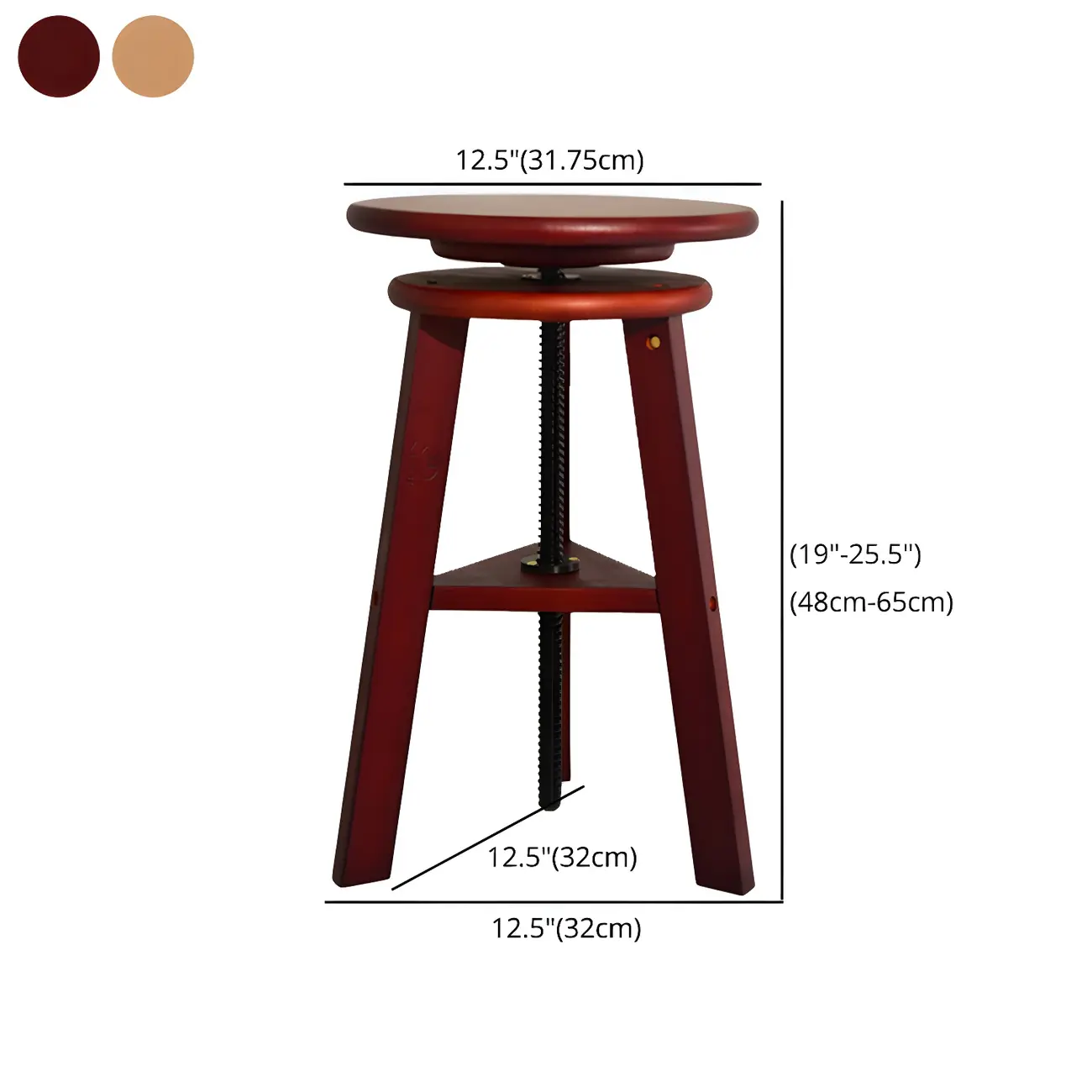 Counter Swivel Wood Modern Bar Stools #size