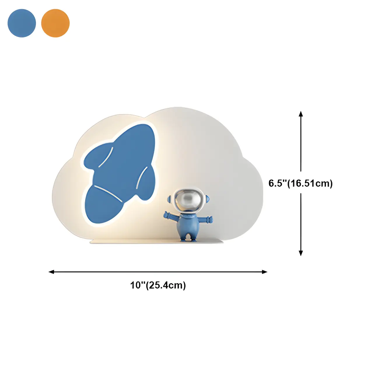 Kids Modern Cloud Shape Metal Wall Light Fixture #size