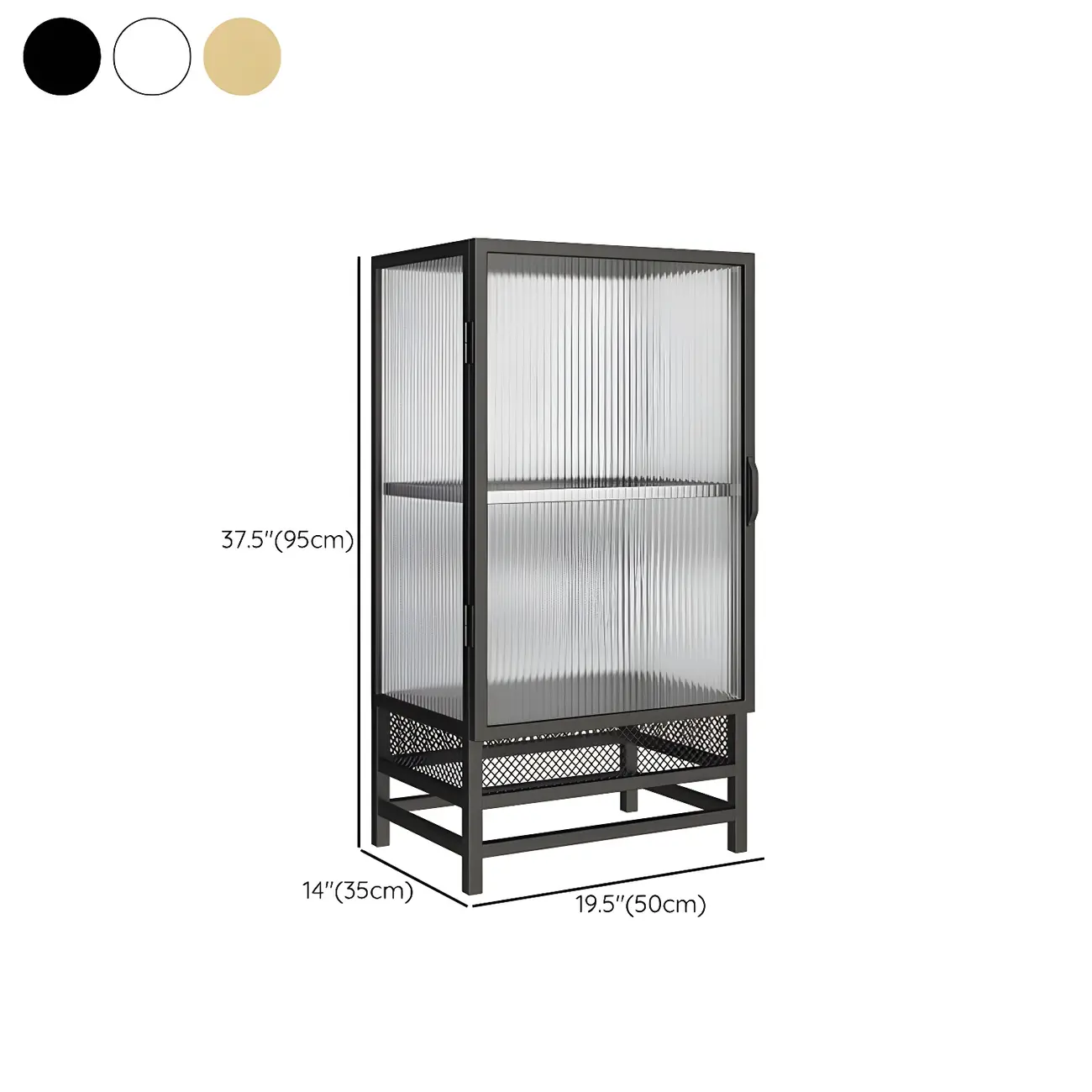 Modern Metal Display Cabinet with Glass Doors for Living Room Image - 23 | homeyfad
