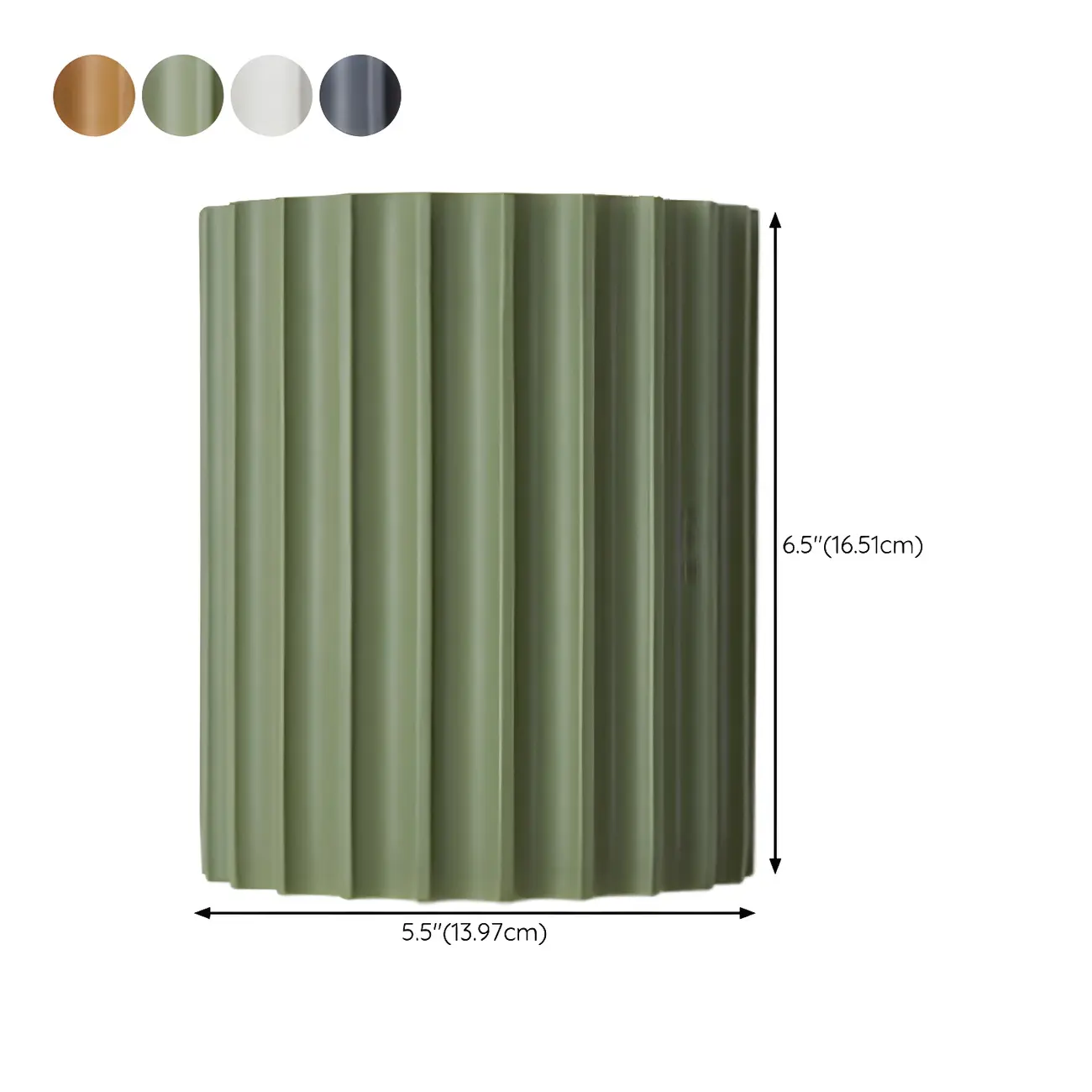 Modern Ribbed Half Cylinder Up Down Wall Sconce #size