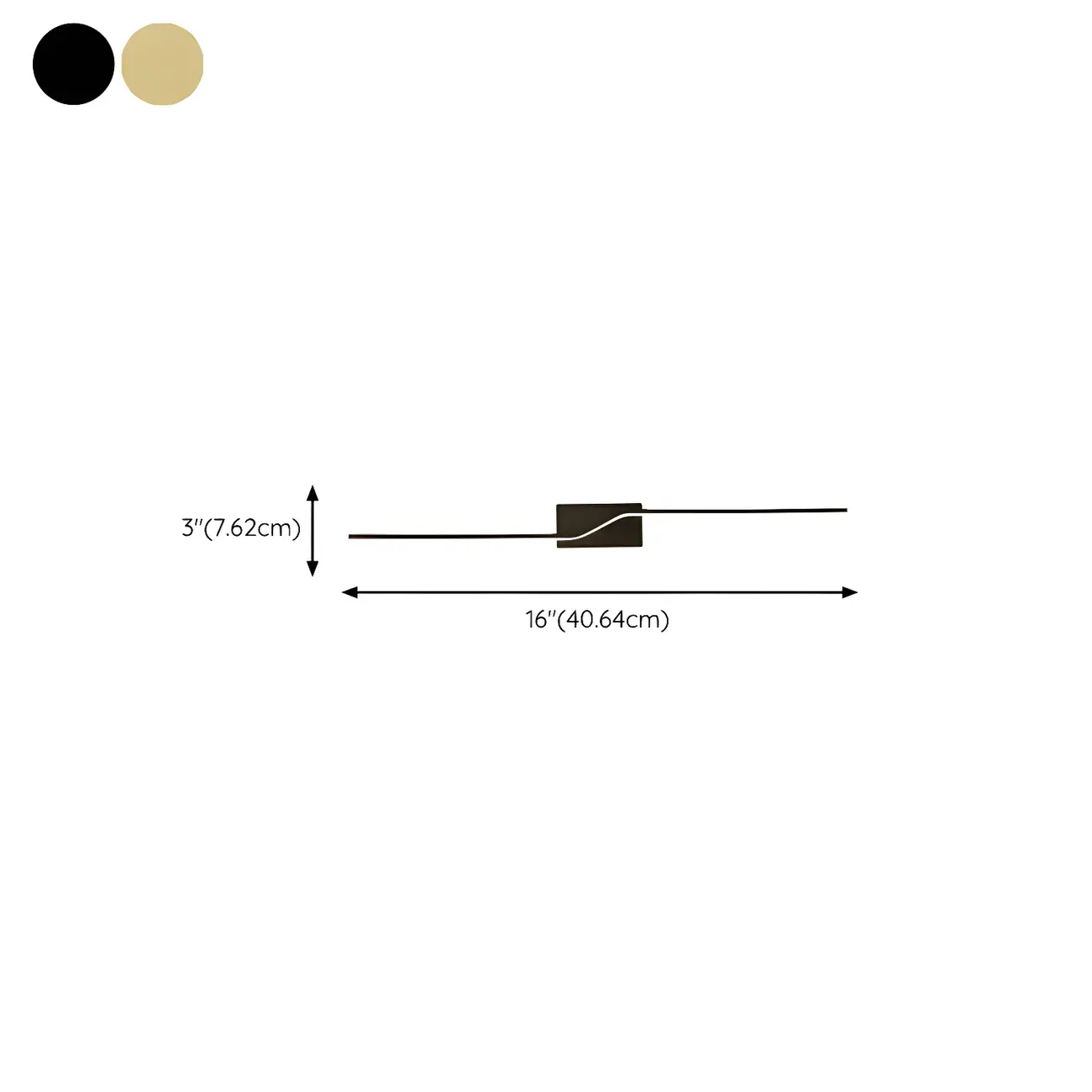 2-Light Bathroom Silica Gel Linear Gold Vanity Light #size