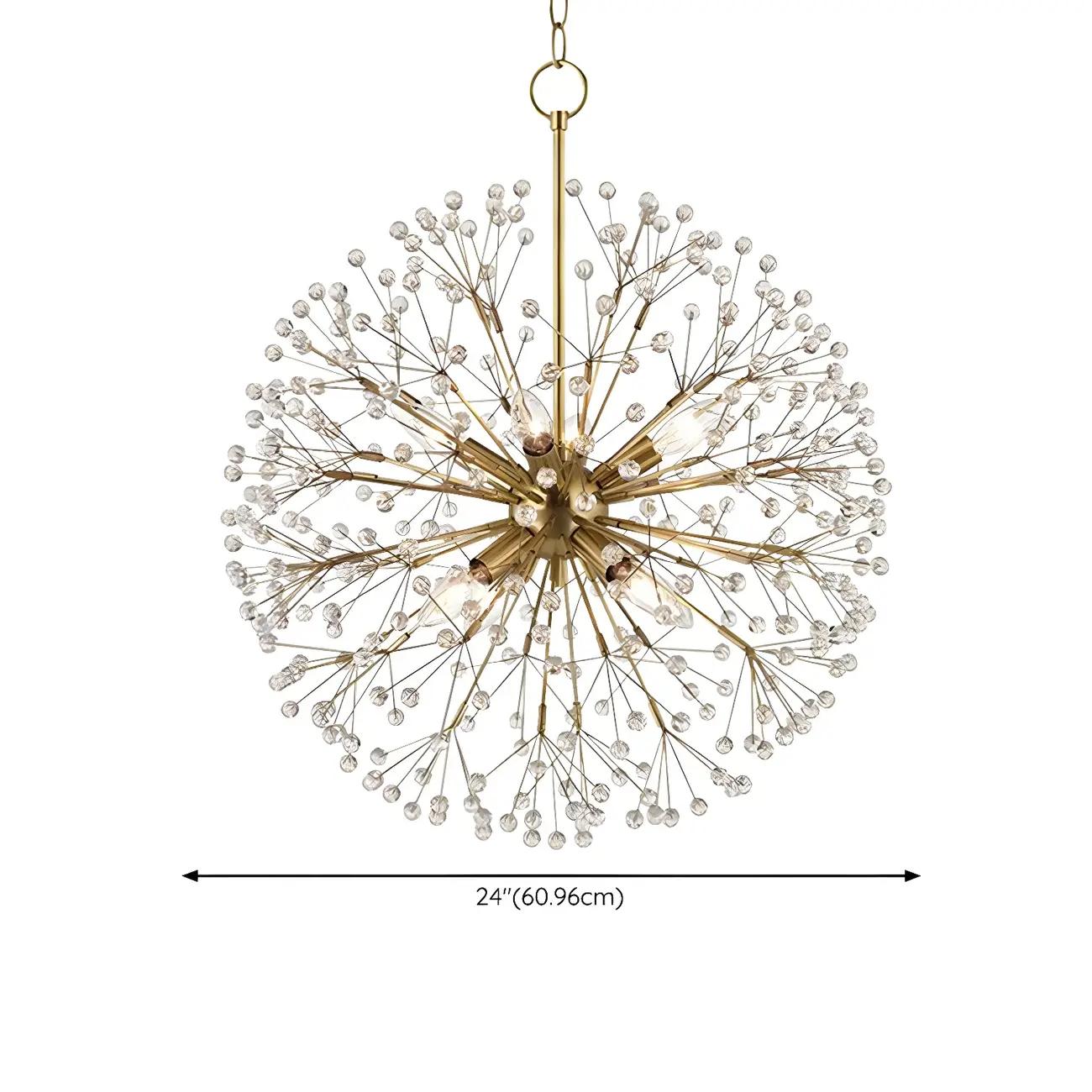 Modern Adjustable Gold Crystal Sputnik Starburst Chandelier #size