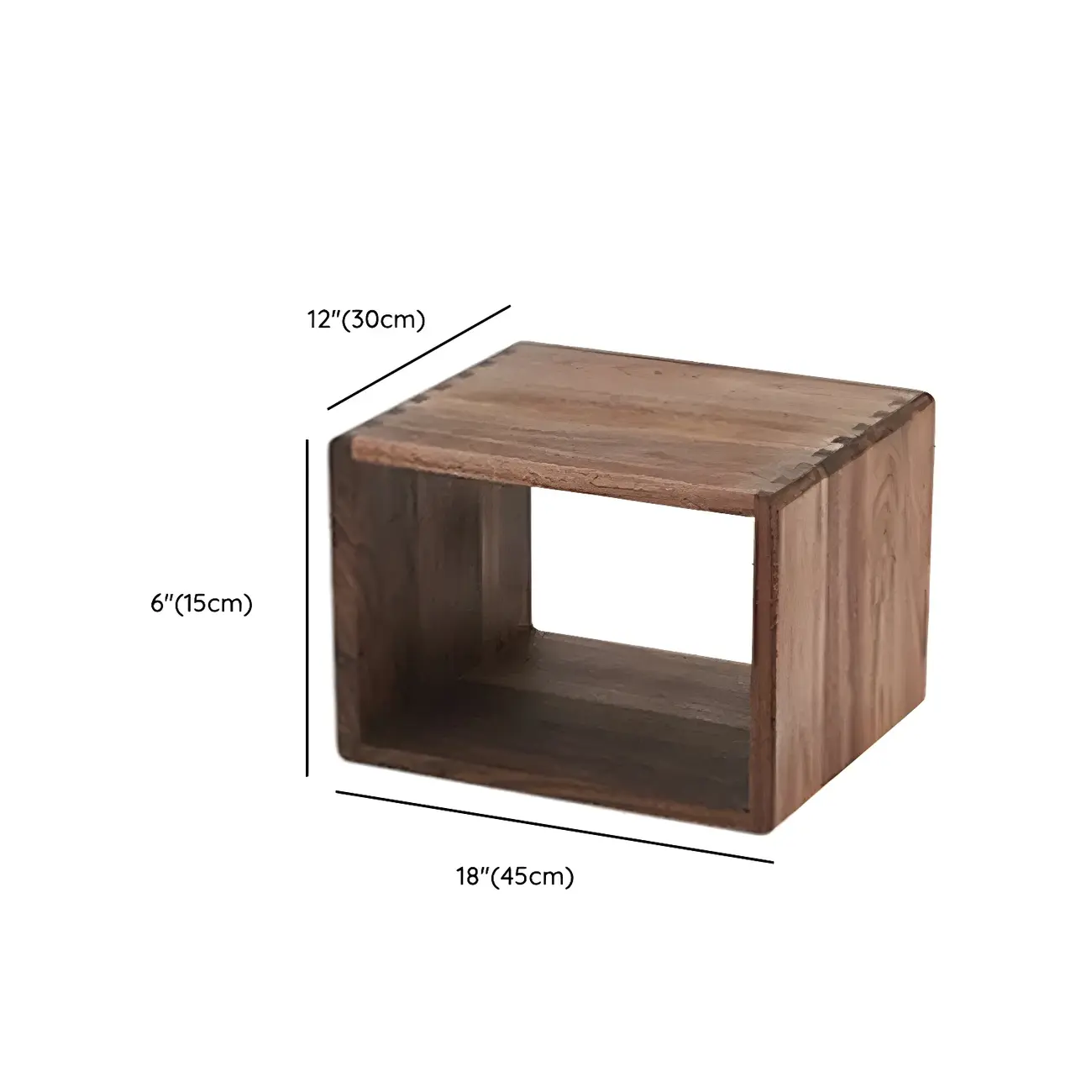 Chic Modern Wooden Cube Storage Open-back Bookshelves #size
