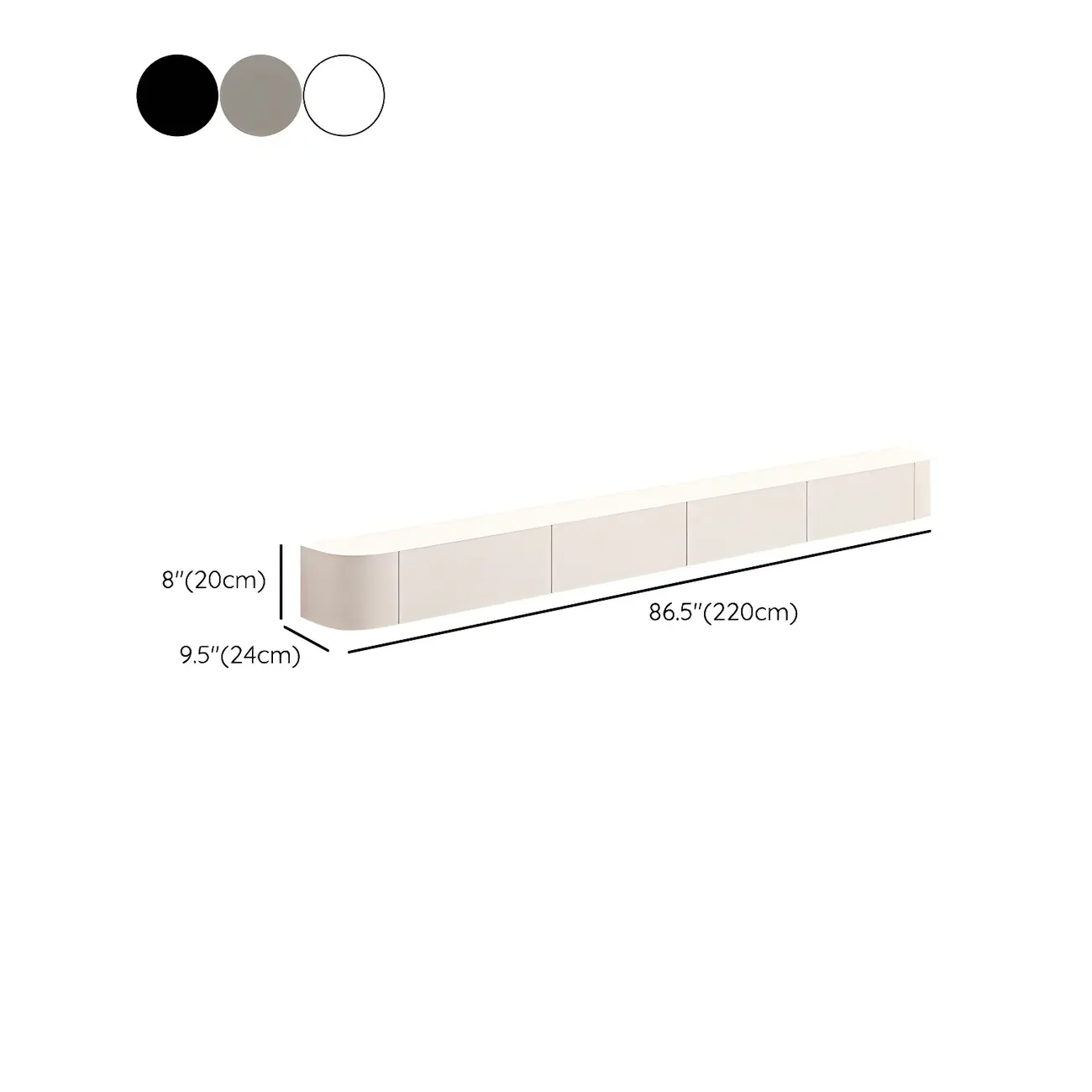 Modern Wooden Mueble Flotante Para TV Stand with Storage #size