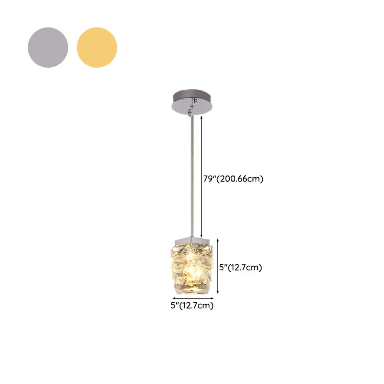 Gold Crystal Modern Structure Outdoor Pendant Lights #size