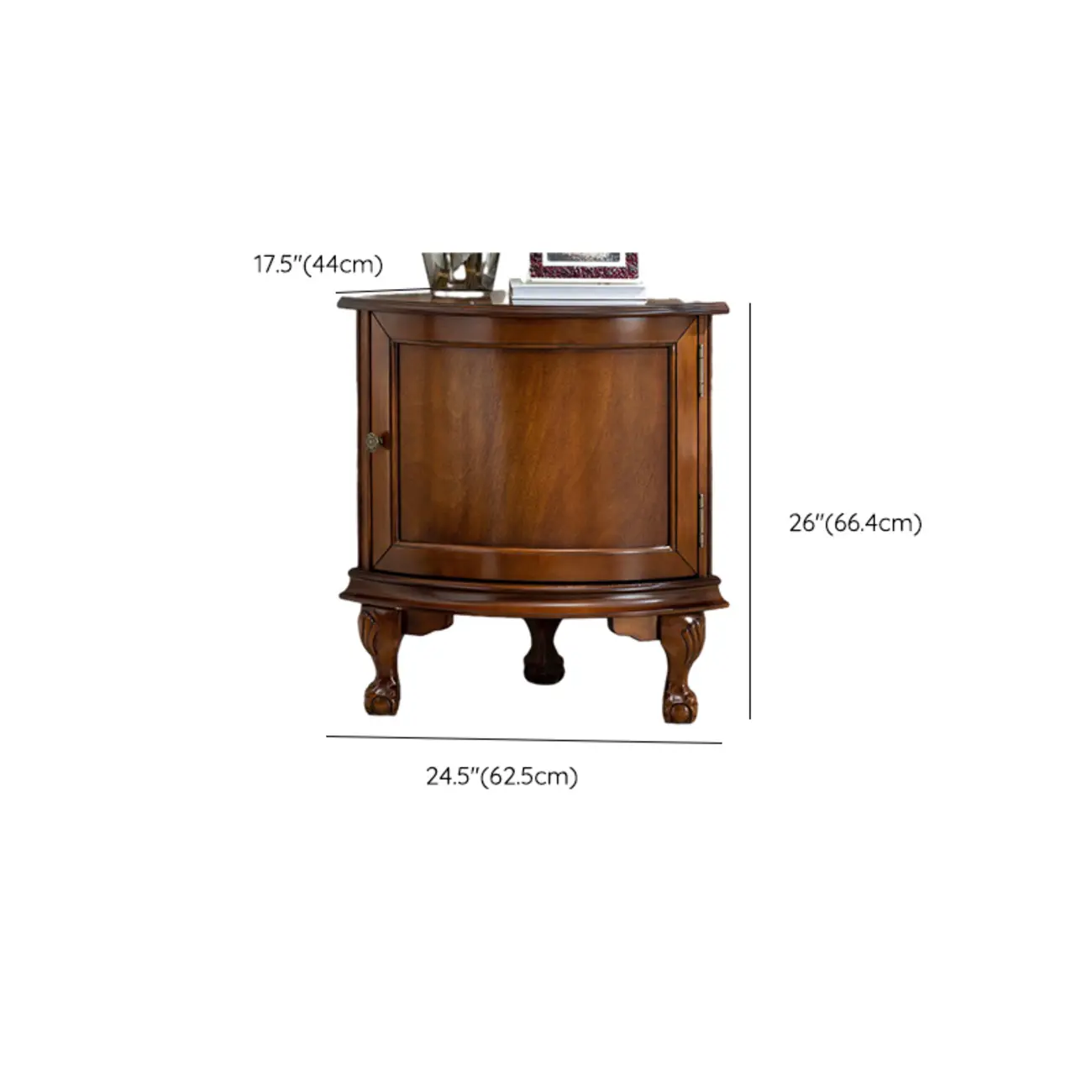 Traditional Wood Medium Floor Corner Wine Cabinets #size