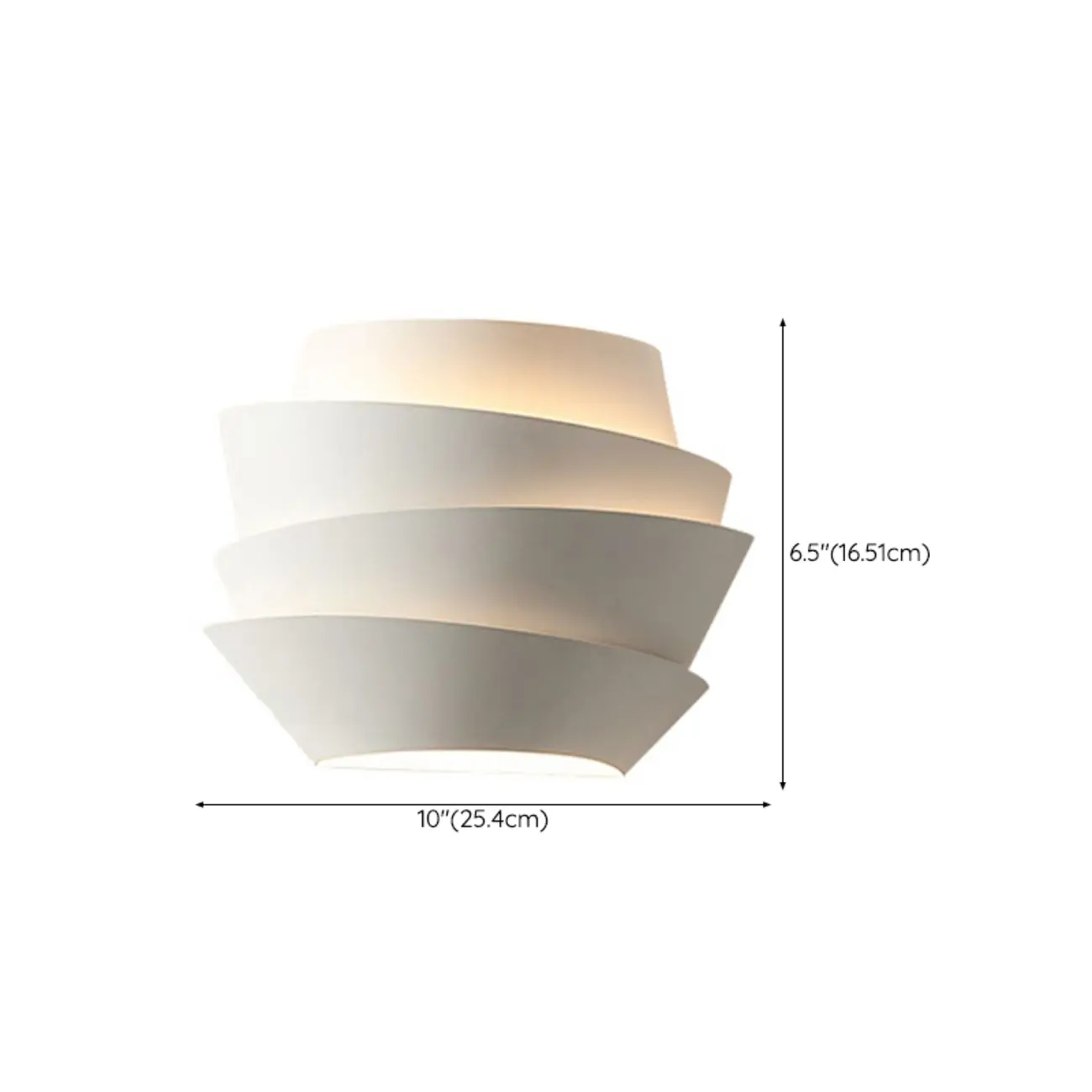 Inspired 2-Light Iron White Spiral Wall Sconce #size