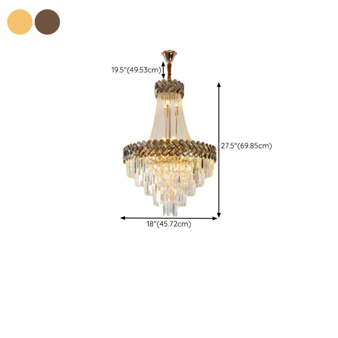 Luxury Geometric Modern Crystal Sphere Chandelier #size
