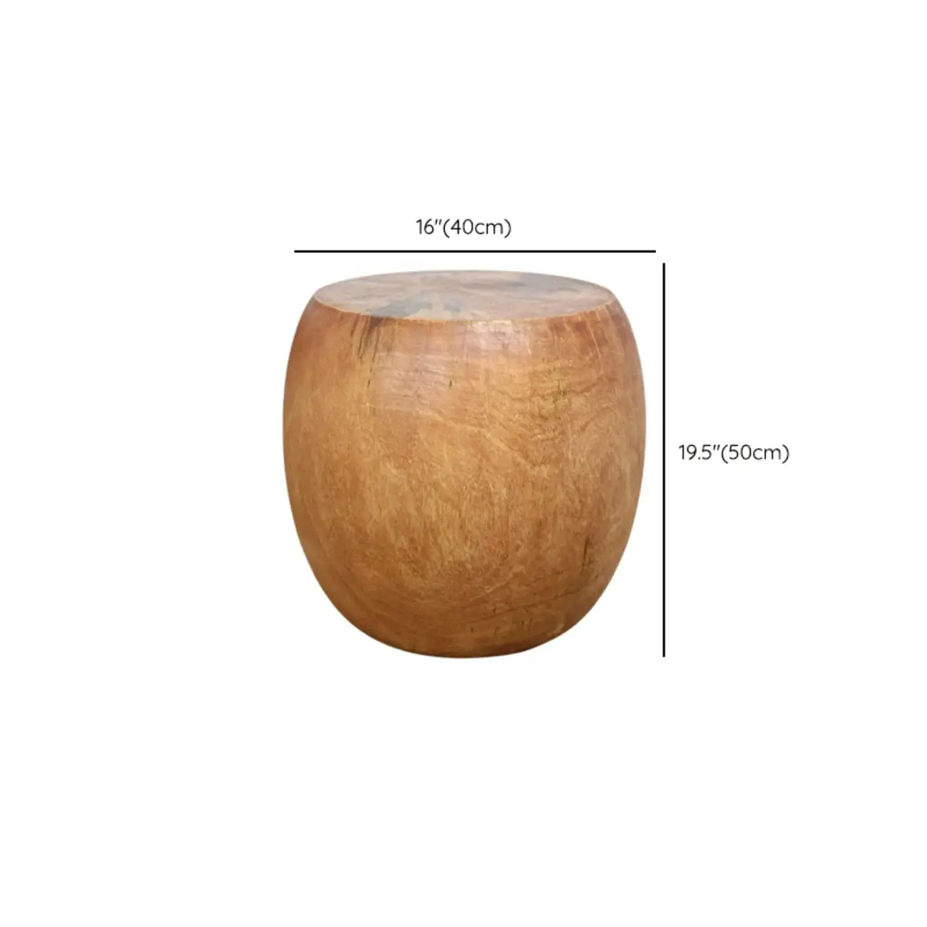 Modern Wood Hourglass End Table for Living Room Image - 17