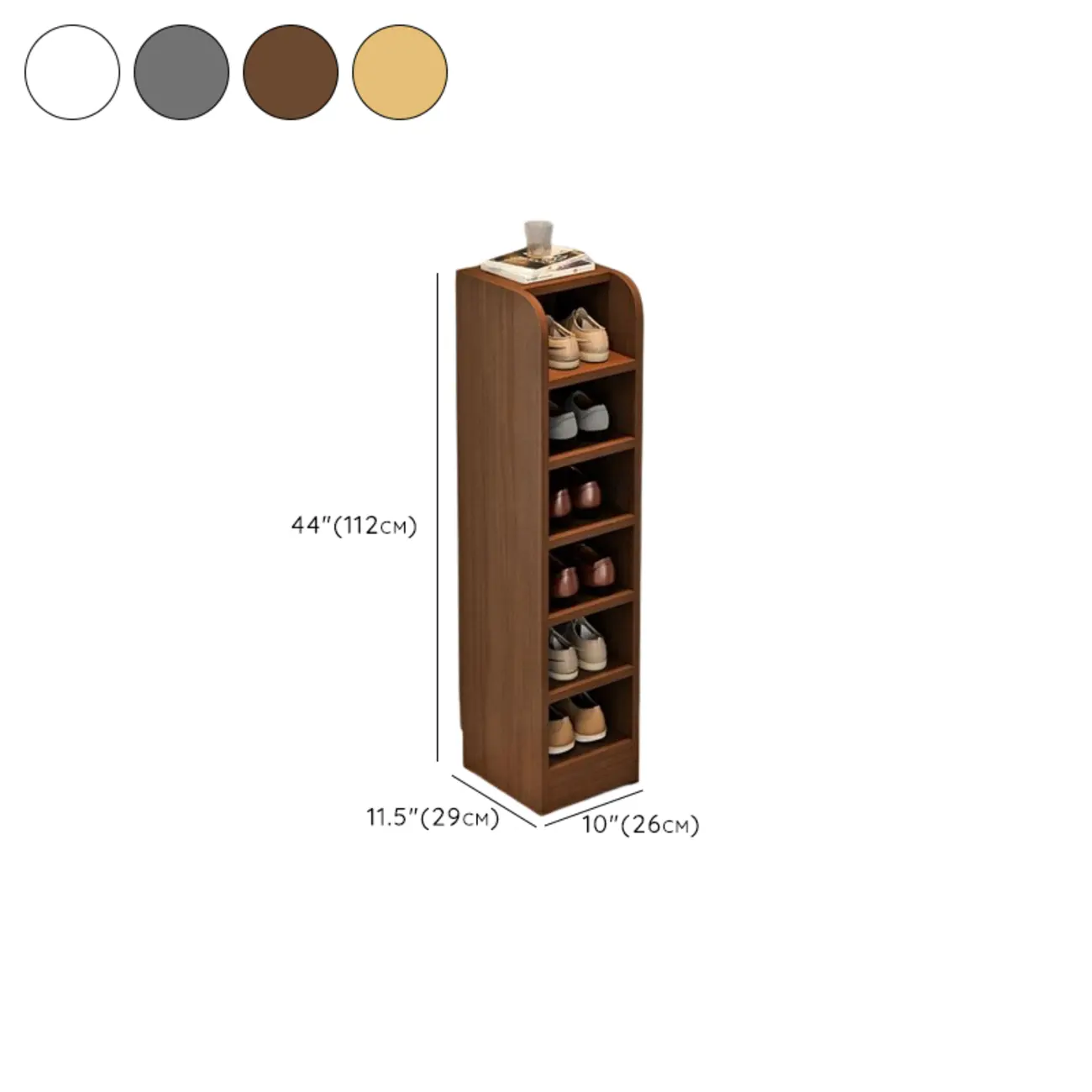 Functional Adjustable Multi-Layer Wooden Shoe Rack Organizer #size