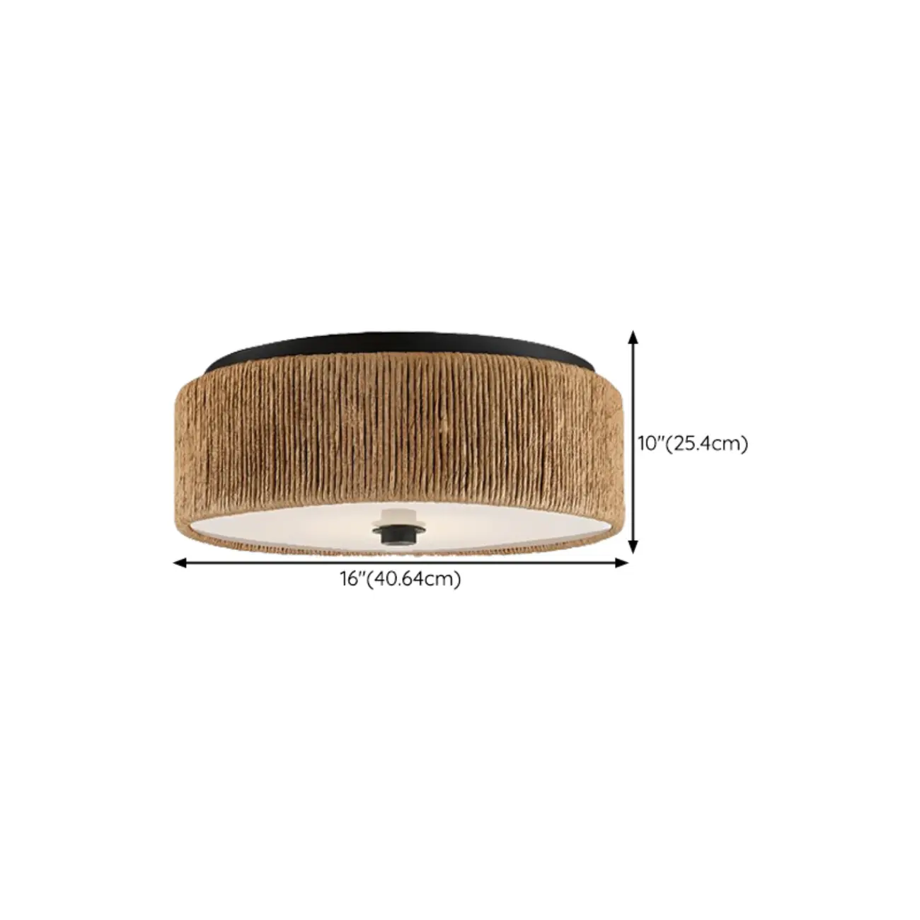 Oriental Cylinder Flush Mount Ceiling Light for Bedroom #size