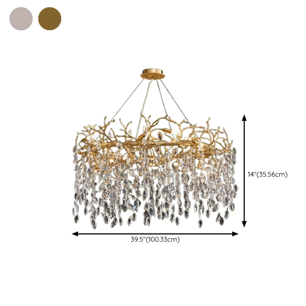 Modern Crystal Branch Chandelier for Living Room Image - 13 | homeyfad