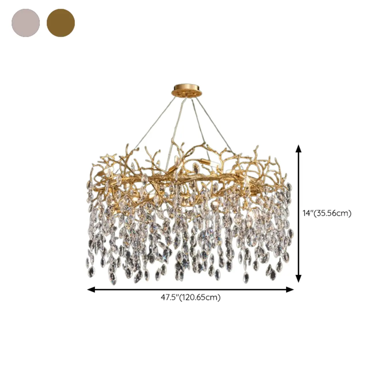 Modern Crystal Branch Chandelier for Living Room Image - 11 | homeyfad