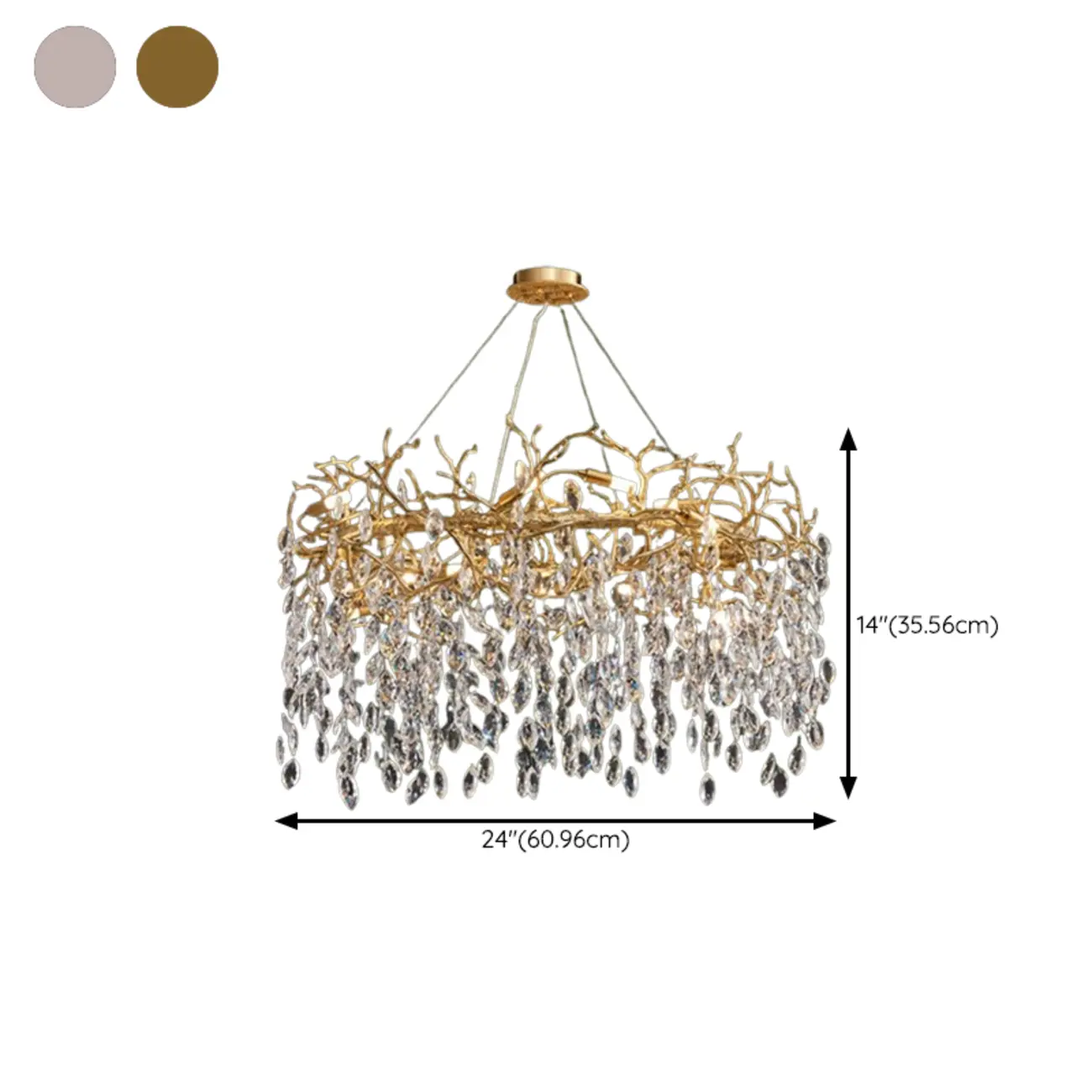 Modern Crystal Branch Chandelier for Living Room Image - 12 | homeyfad