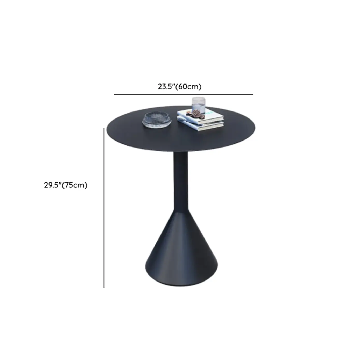 Minimalist Black Metal Small Bar Table Outdoor Table #size