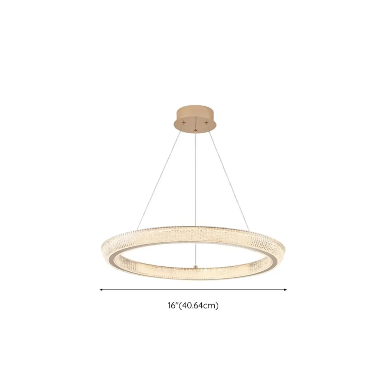 Gold Multi-Circle Glamorous Crystal LED Chandelier  #size