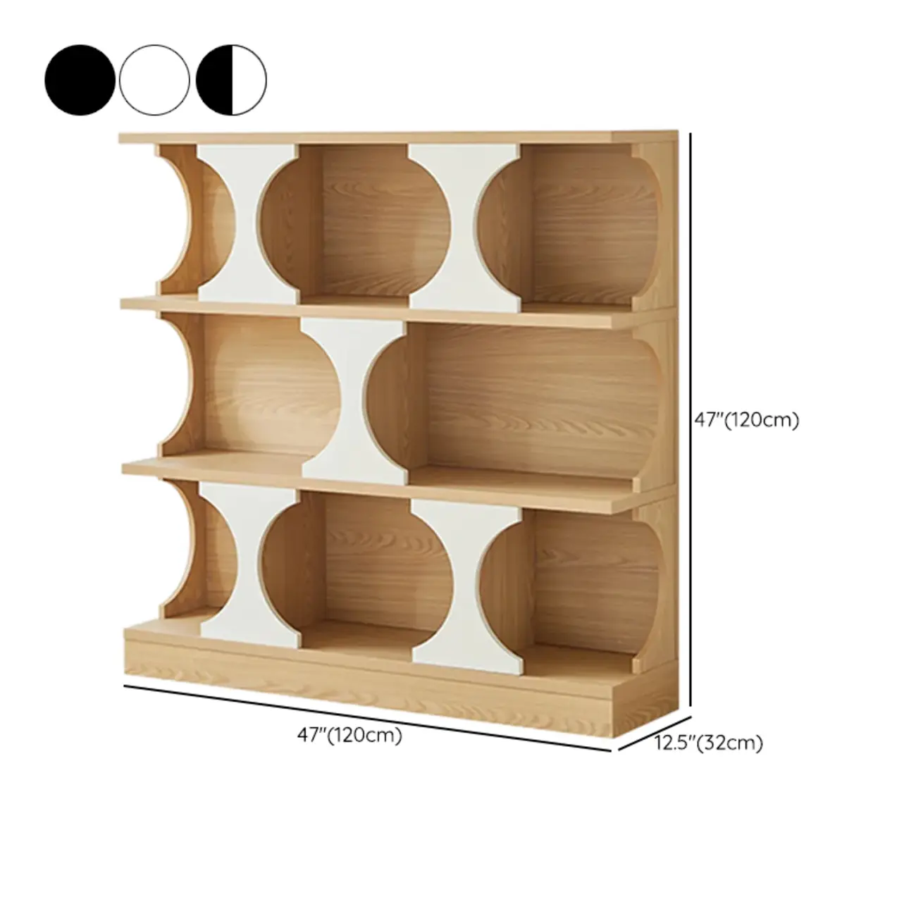 Wooden Cubitac Modern Display Cabinet with Shelves #size