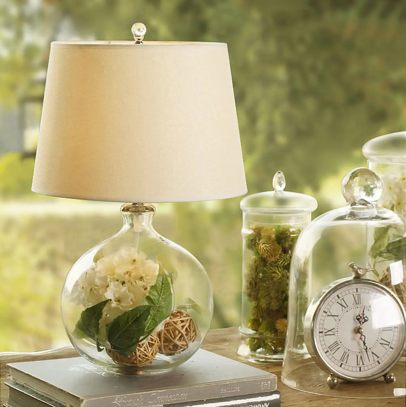 Modern Elegant Glass Fabric LED Table Lamp for Indoor  Image - 1 | homeyfad