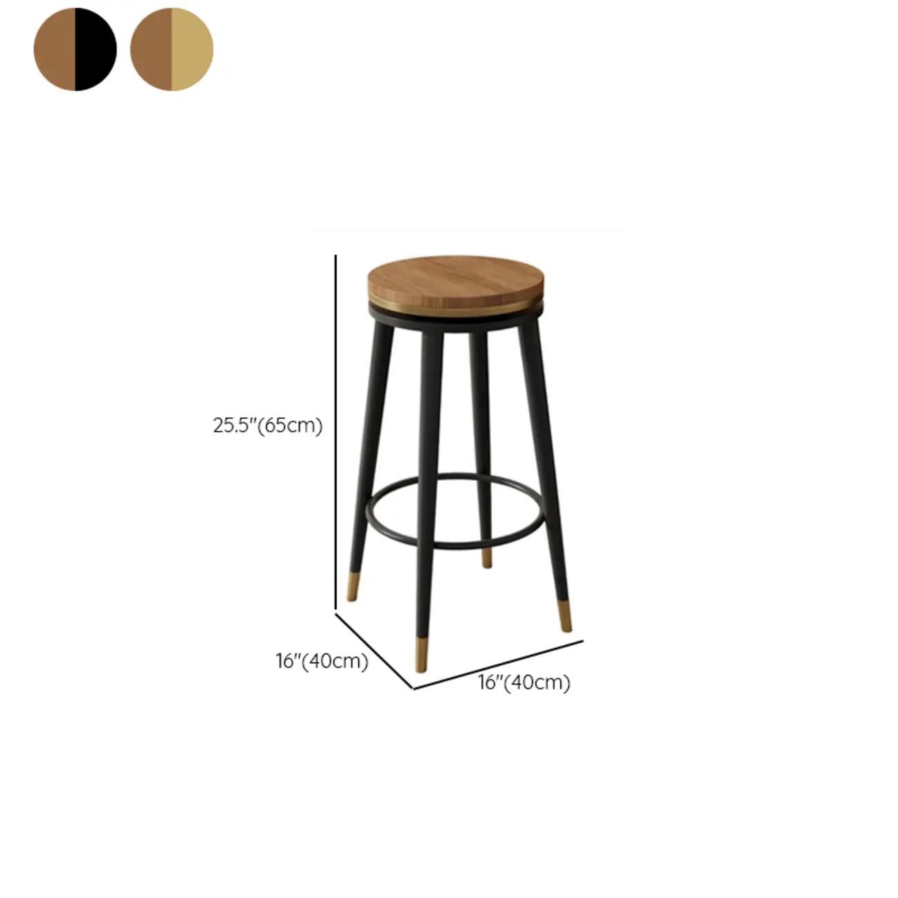 Counter Height Modern Metal Bar Stools #size