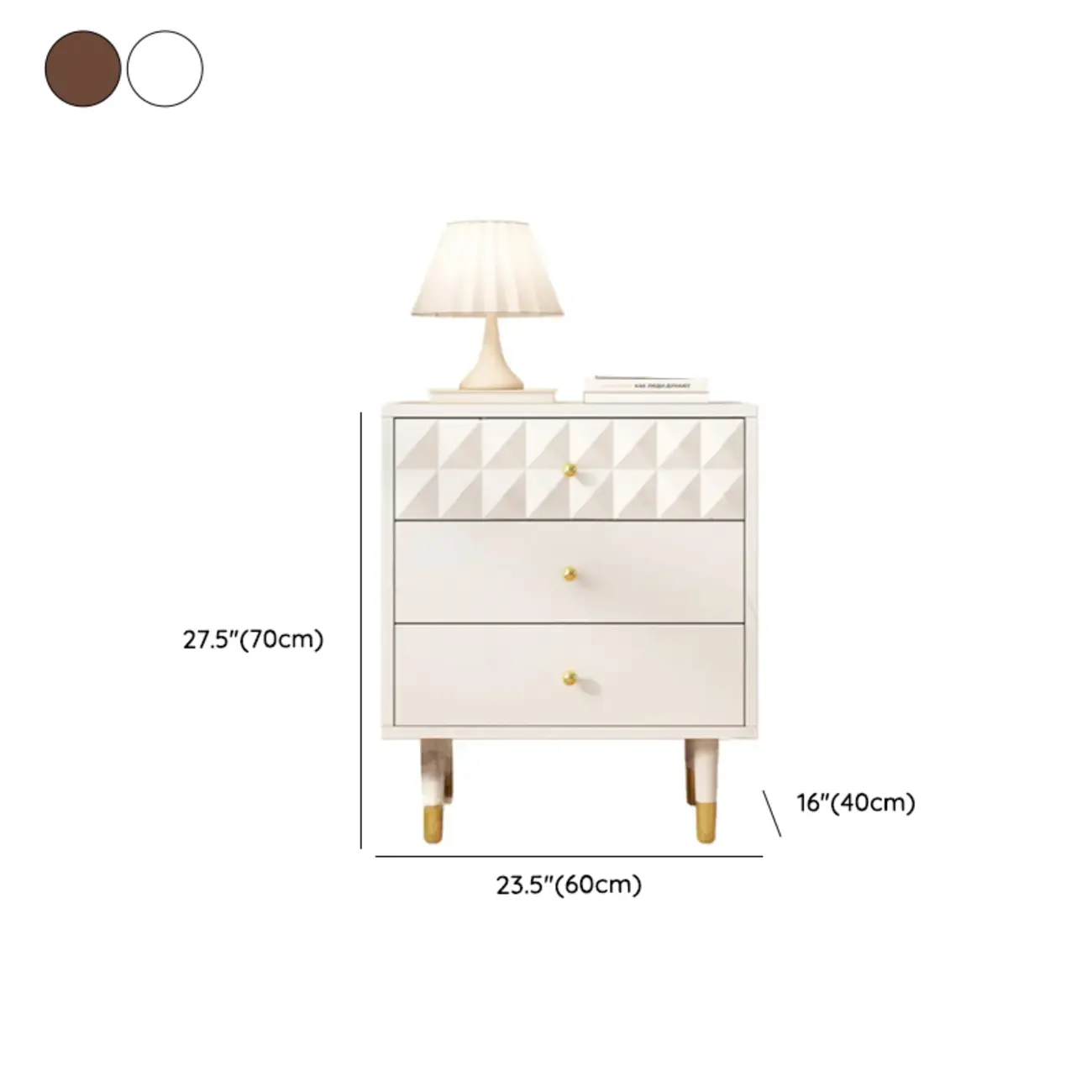 Contemporary Brown Wooden Freestanding Bachelor Chest #size