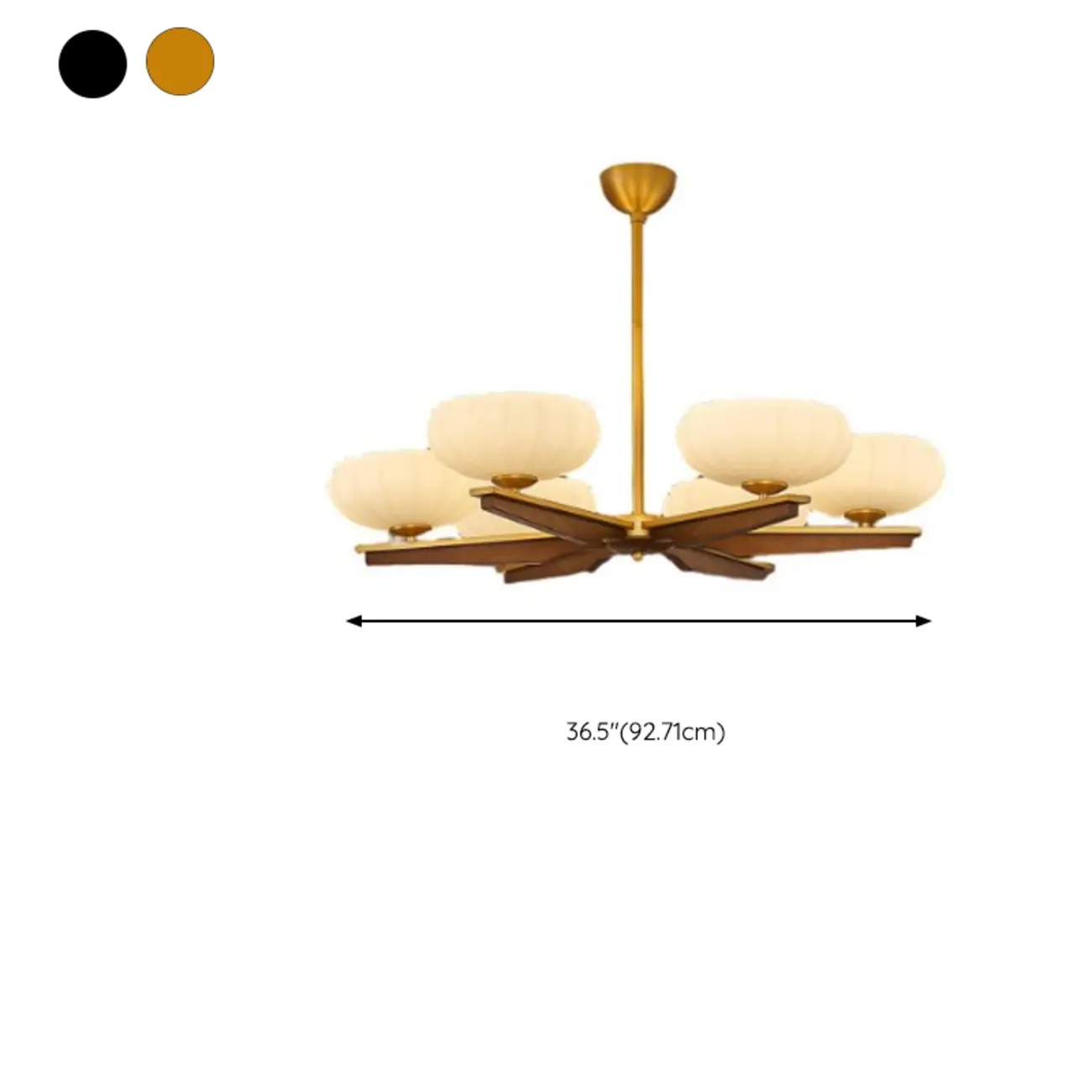 Gold Glass Flower Shaped Modern Linear Chandelier Light #size