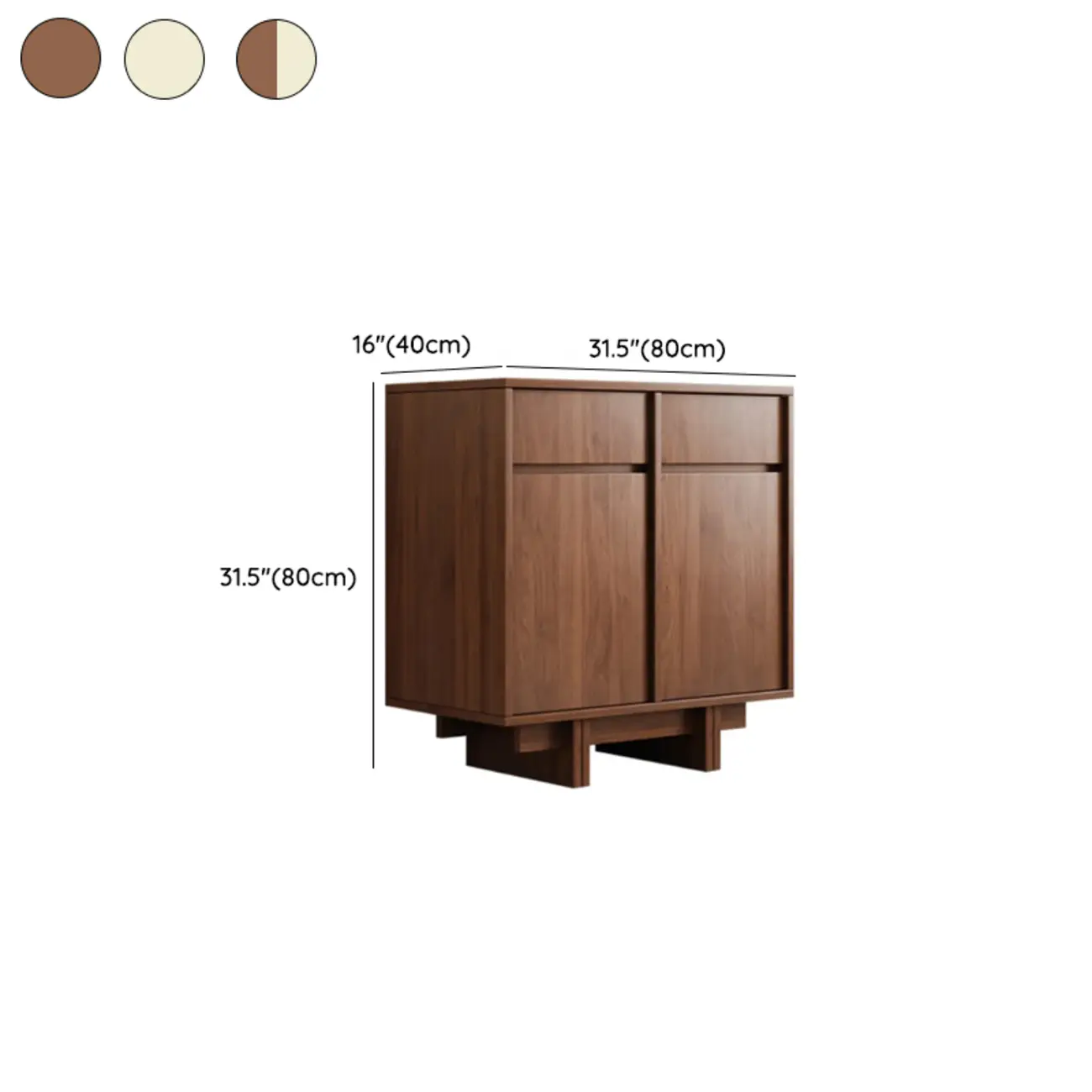 Modern Wood Sideboard with Adjustable Storage #size