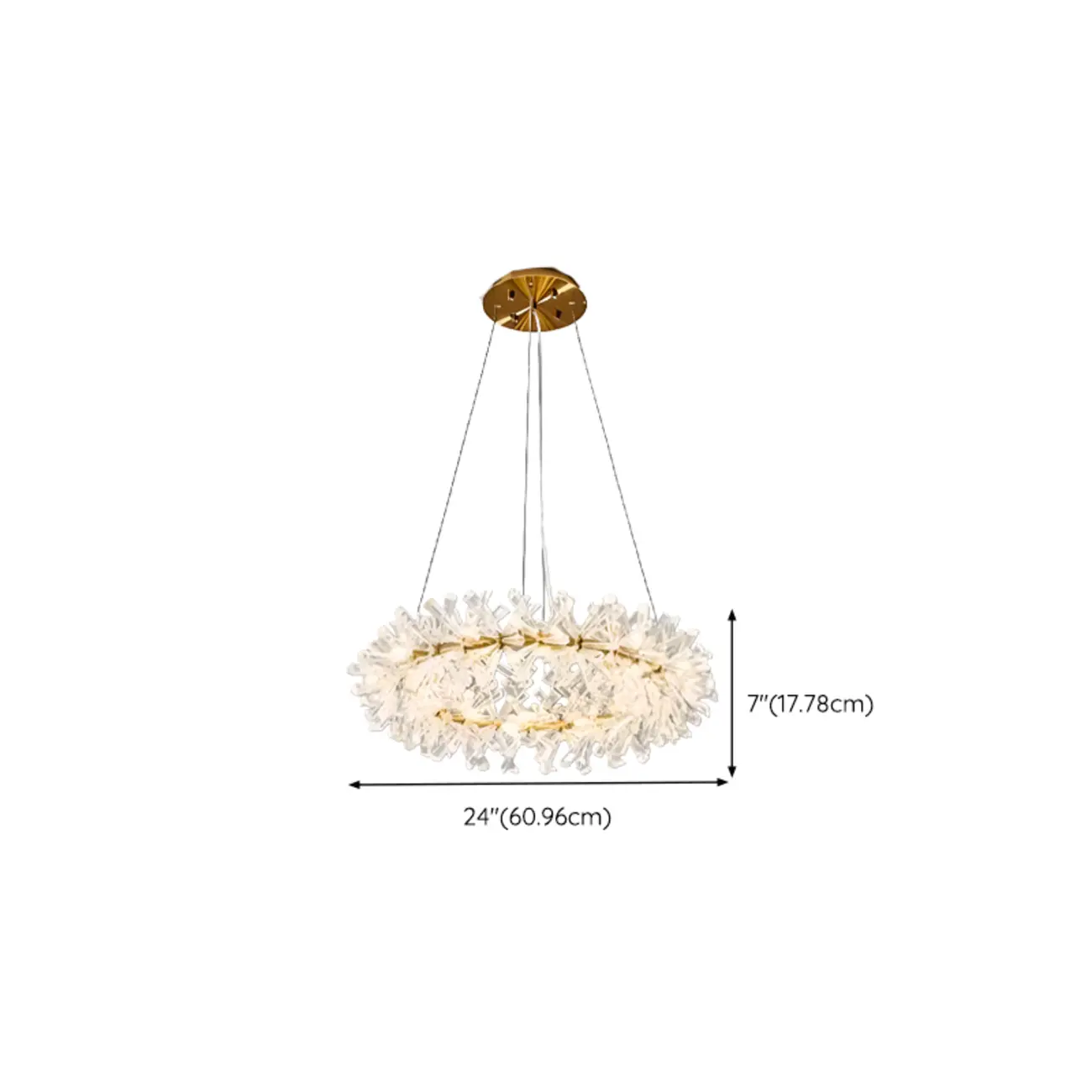 Gold Circular Crystal Chandelier Modern Design Light #size