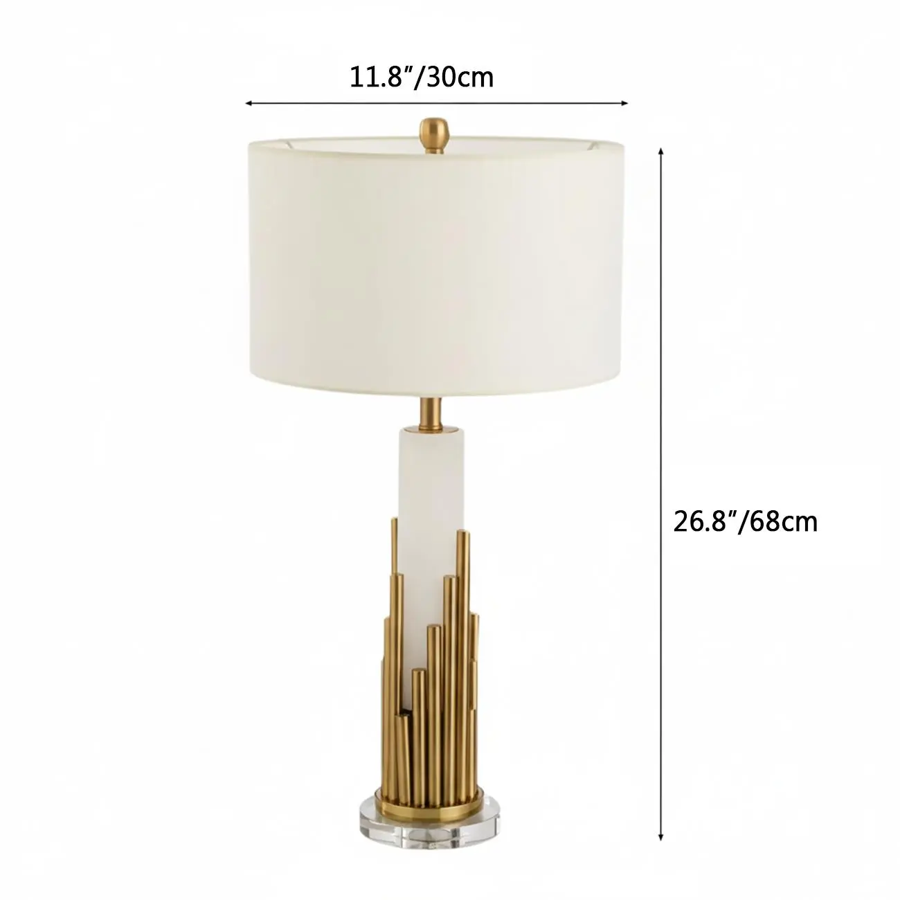 Modern Alabaster Stone LED Table Lamp for Living Room #size