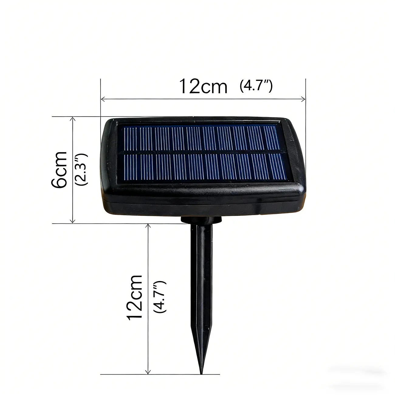 LED Solar Mini In-Ground Spotlight for Courtyard Garden #size