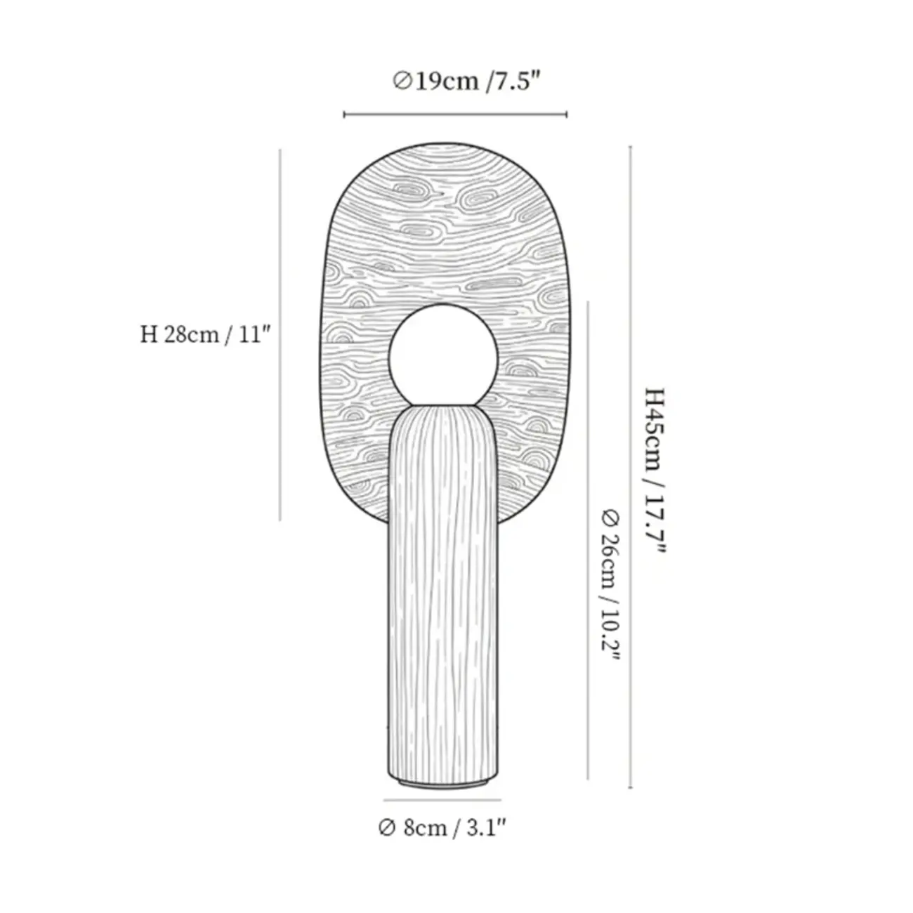 Mid Century Modern Metal Wood Table Lamp For Living Room Image - 21