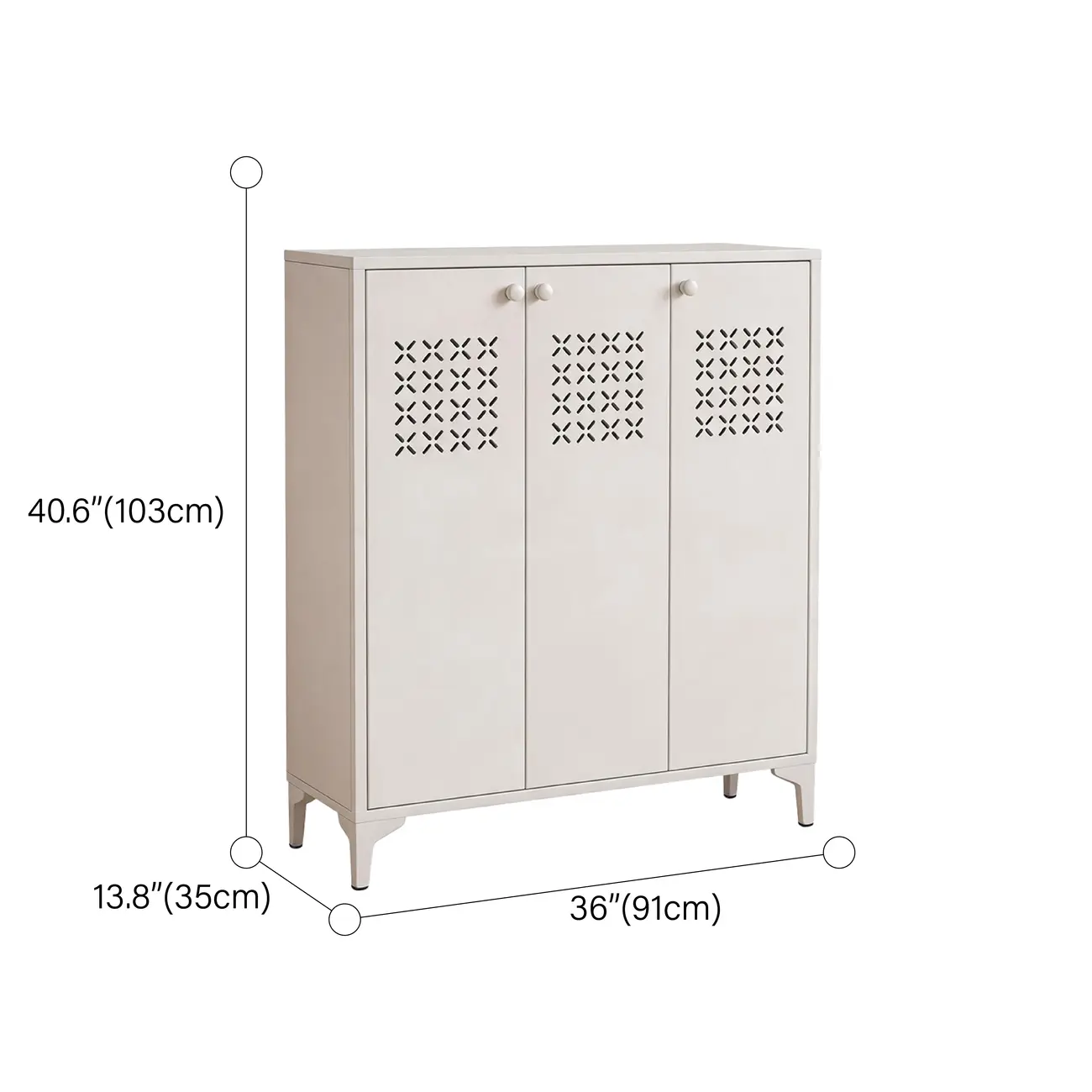 Modern Breathable Lattice Shoe Storage With Adjustable Shelves Image - 14