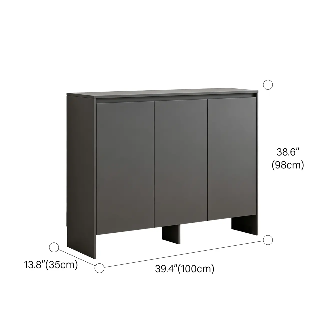 Minimalist 5-tier Entryway Wood Shoe Storage Cabinet With Adjustable Shelves #size