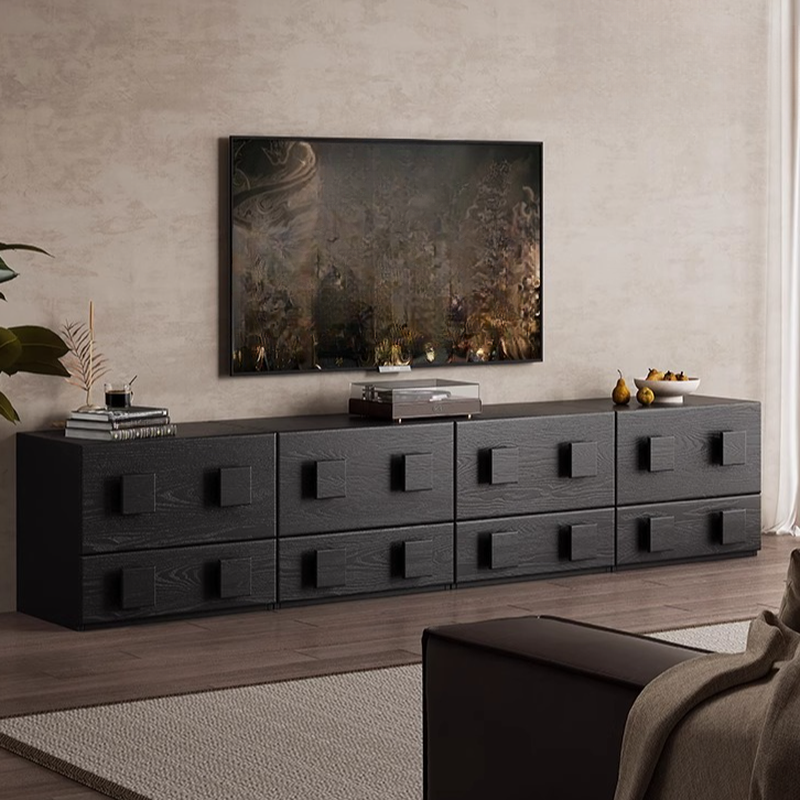 Living Room Brown 2-Tier Rectangular Wooden TV Stand | homeyfad